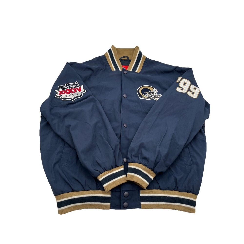 Vintage St. Louis Rams Super Bowl XXXIV Champions Jacket 1999 NFL Size XL
